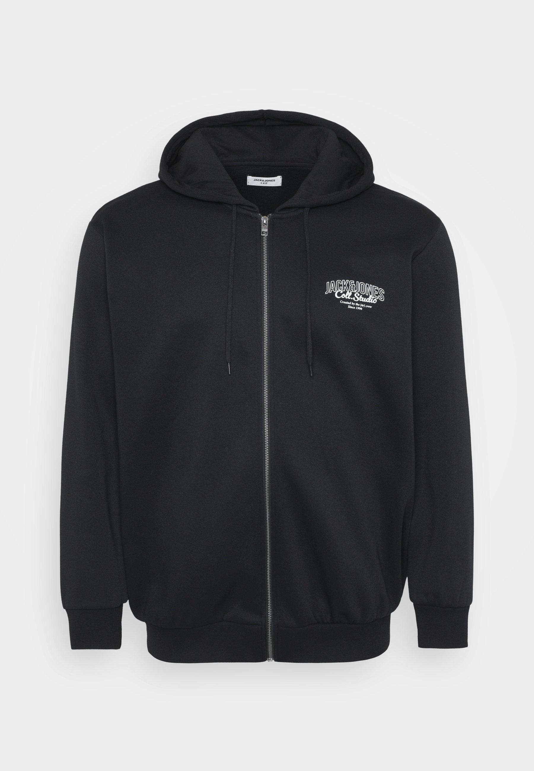 Jack & Jones JJMAKOTO Kapuzenpullover mit Reißverschluss – schwarz