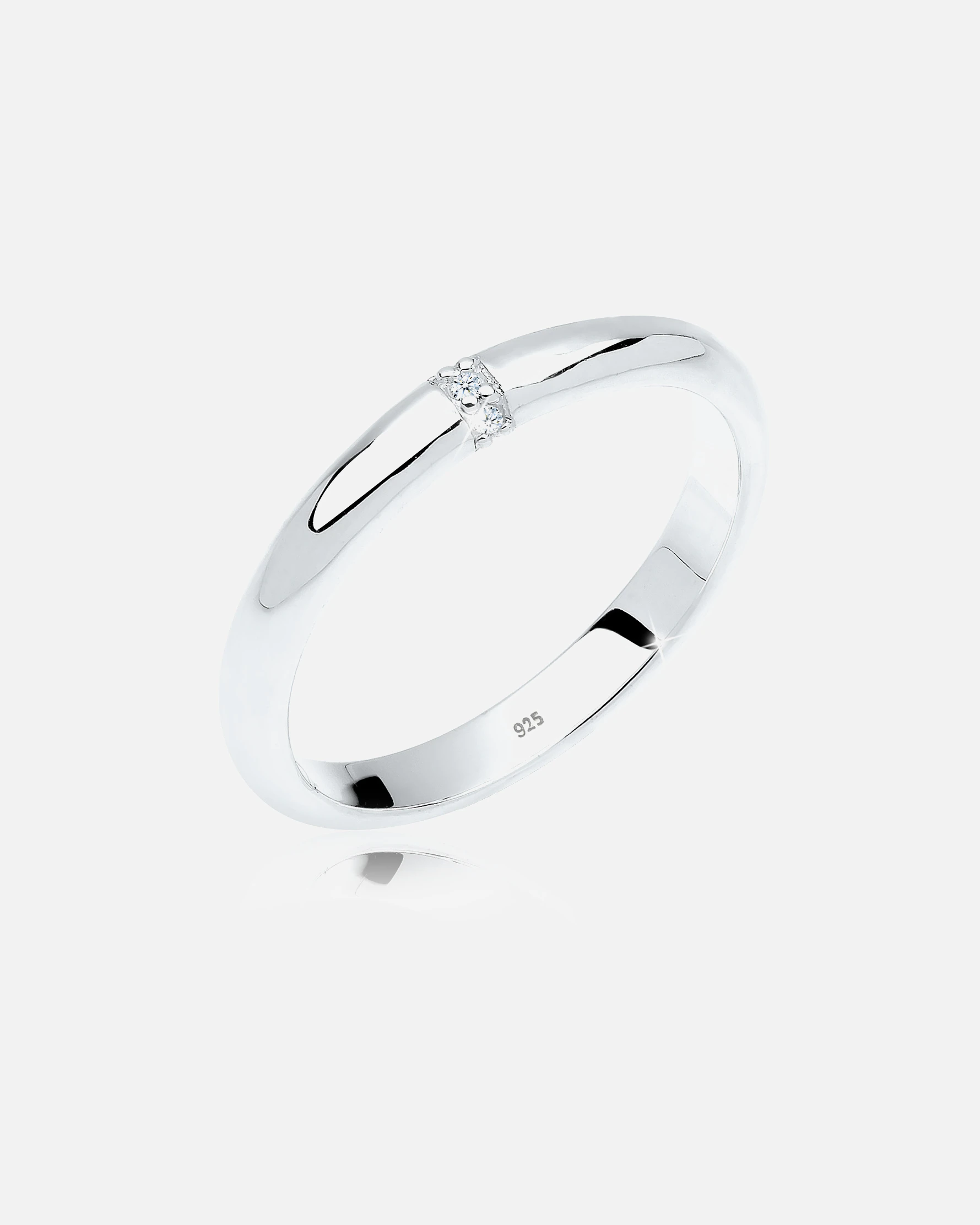 Elli DIAMONDS Diamant 0.045 ct. Klassik Verlobung 925 Silber