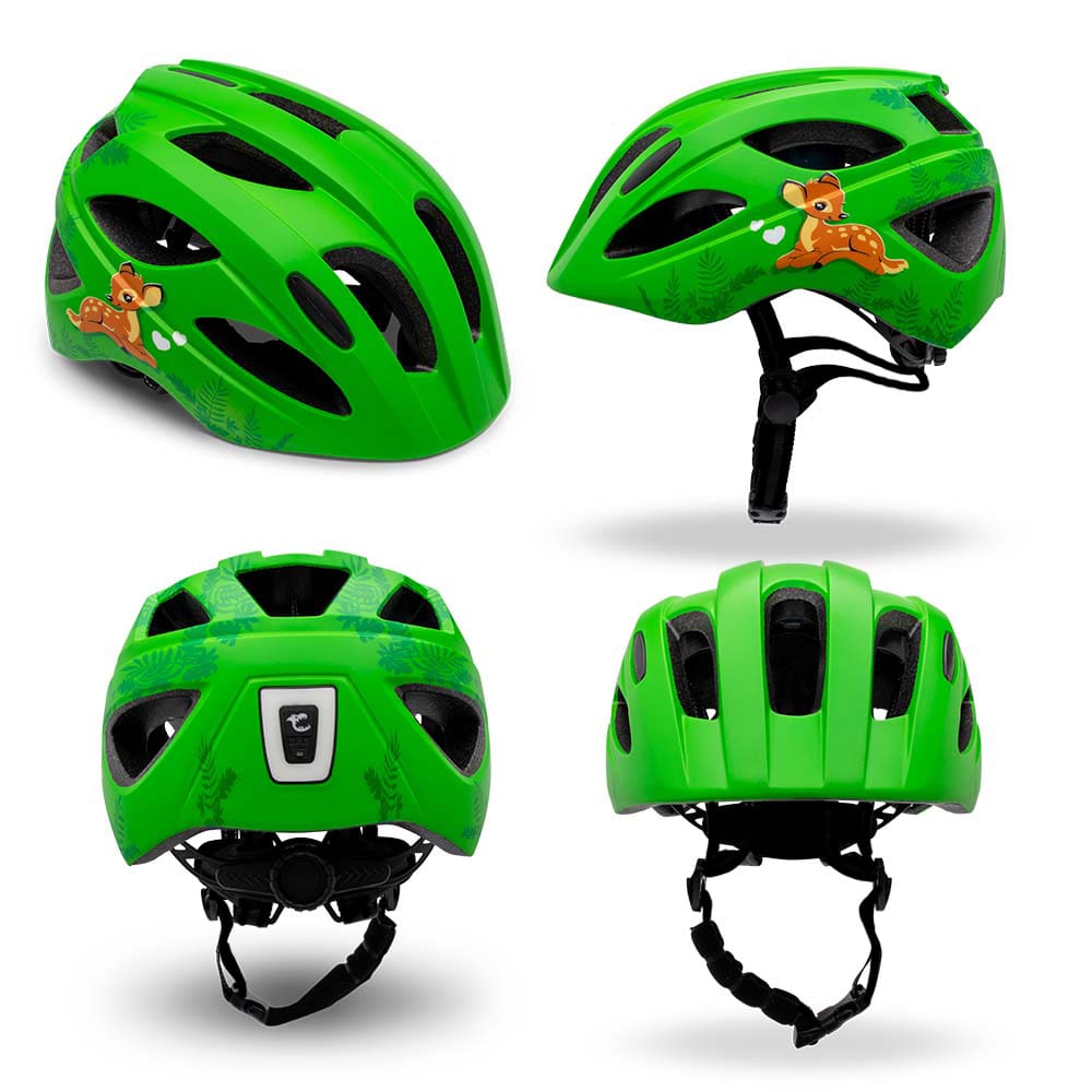 Casco De Bici Para Niños De 6 A 12 Años | Verde Adorable | Certificado En1078