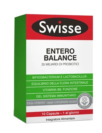 SWISSE Swisse Entero Balance Suplemento probiótico 10 cápsulas Equilibrio de la flora bacteriana intestinal