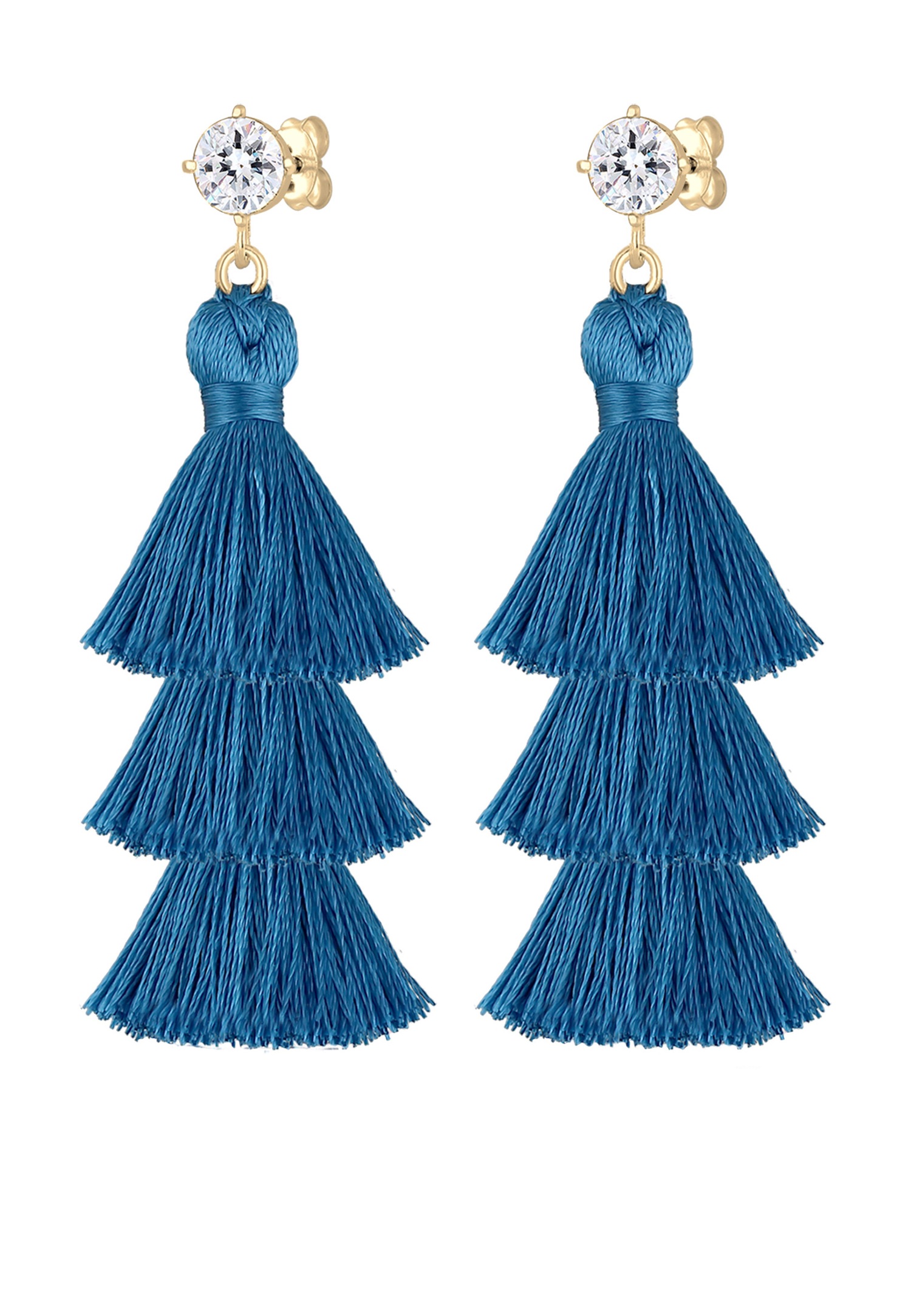 Elli Femmes Pendentif Tassel Rose au look boho avec cristaux en argent sterling 925
