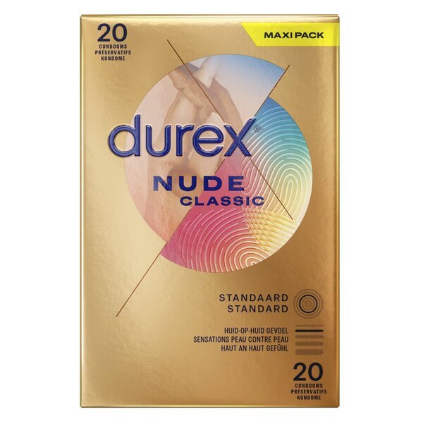 „Durex Nude“ prezervatyvai<br>Medicinos prietaisas - 20 vnt.