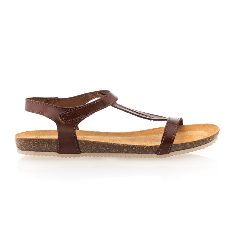 Braune Damensandalen / Zehenfreie Schuhe