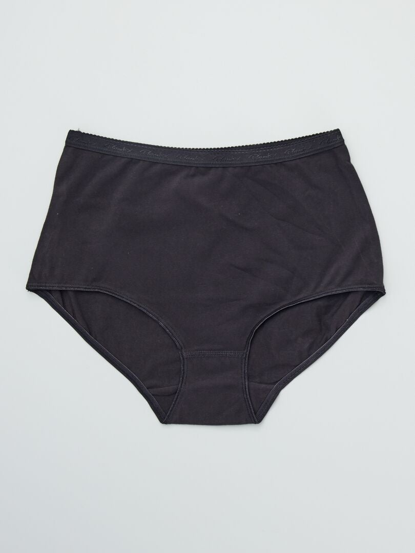 Set van 2 katoenen 'Playtex' maxi slips - zwart