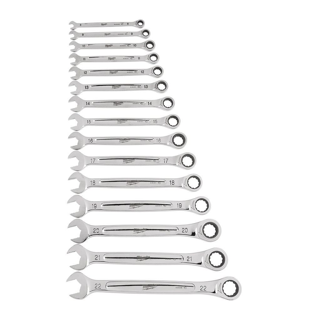 Set de chei cu clichet metrice MILWAUKEE, 15 piese, 48229516