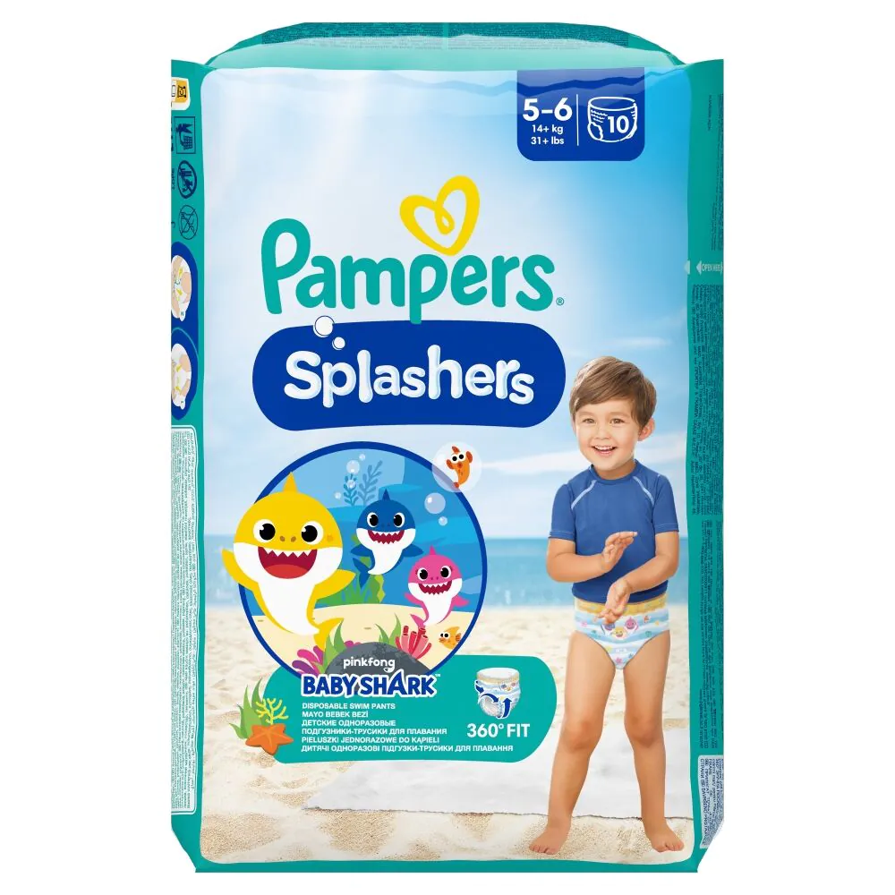 Pampers Pants Splashers Baby Shark Pieluchomajtk Rozm. 5