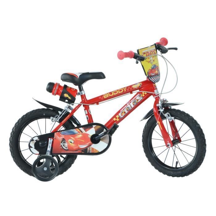 Vélo enfant - DINOBIKES - BUDDY CARS - Roues 16 pouces - Pneus gonflables - Freins avant/arrière