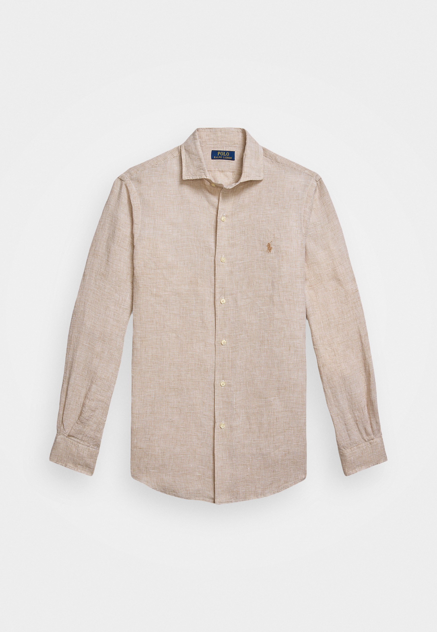 Chemise en lin coupe personnalisée Polo Ralph Lauren - Beige côtier/blanc