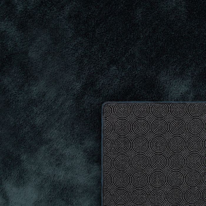 Paco Home Tapis De Salon Poils Ras Lavable Monochrome Style Moderne Bleu Marin Bleu 140x200 cm