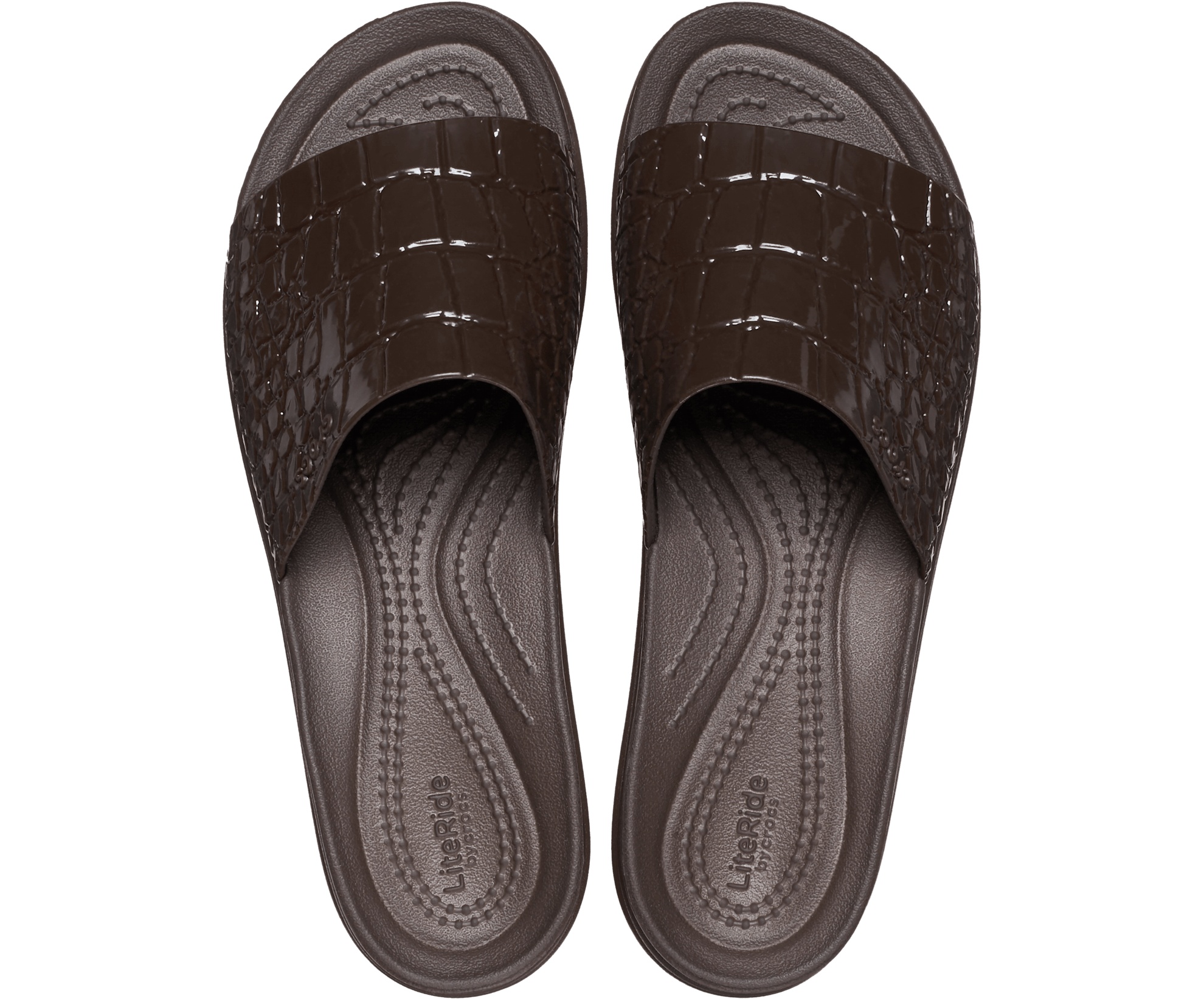 Brooklyn Croco Shine Slide