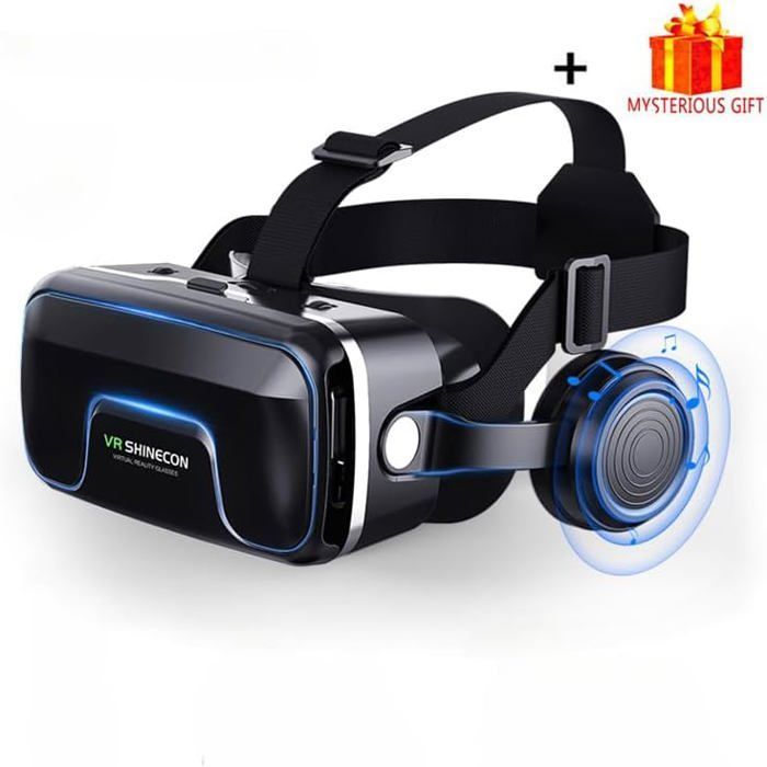 Óculos de realidade virtual com controle e fones de ouvido para crianças e adultos, jogos de vídeo 3D, conjunto de óculos de realidade virtual