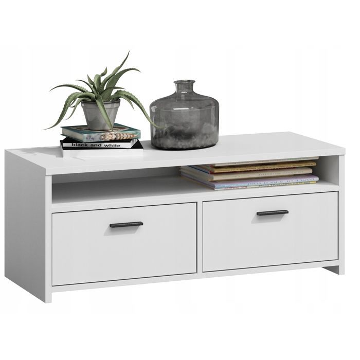 Armoire MILI - Panneau stratifié - 100cm x 44cm x 45cm - Blanc