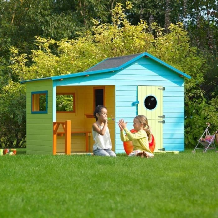 Playhouse - SOULET - Hacienda - made of treated wood with a children's play area
