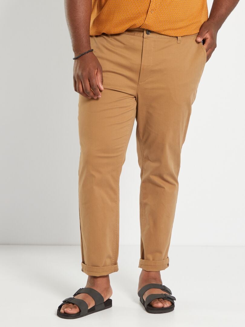 Slim fit chino broek maat L32 - Bruin