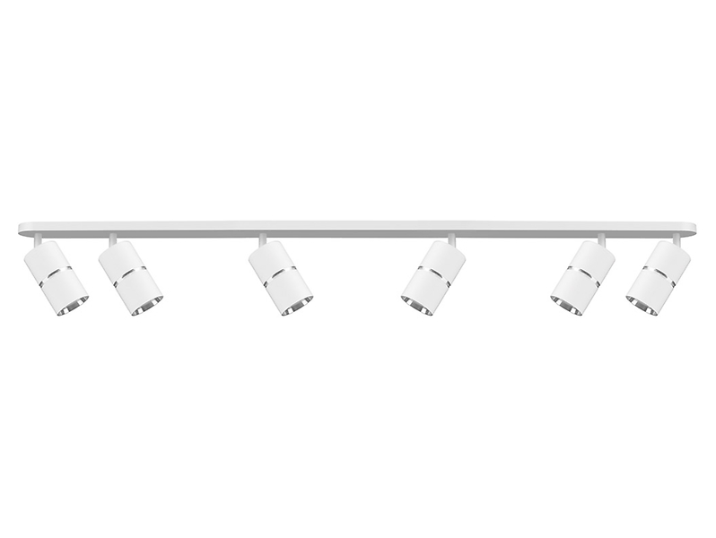 Lampa sufitowa Bamboo 6-punktowy spot aluminiowy biały