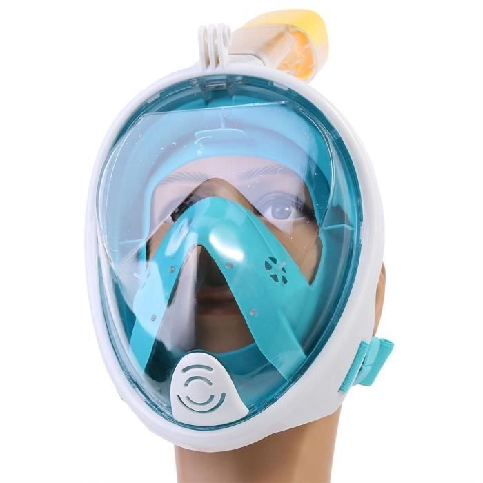 Swimming Goggles Snorkeling Mask with 180° Rotating Face Mask for Children with Bonus Earplugs (Green S - M)