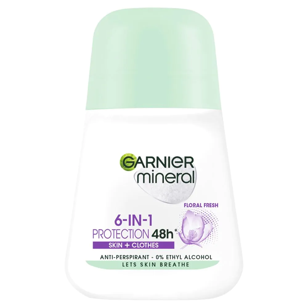 Garnier Deo Roll-On 6-In-1 Protection Floral Fresh