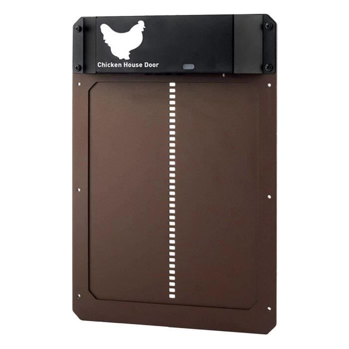 Porte de poulailler automatique avec minuterie et capteur de lumière Ouvre-porte de poulet résistant aux intempéries avec