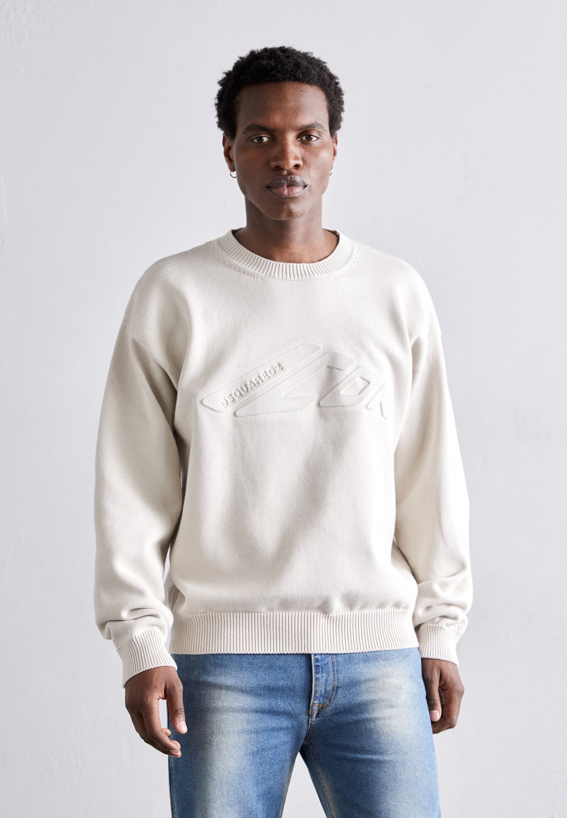 DSQUARED2 ICON ICON JUMPER - Sweter - ecru
