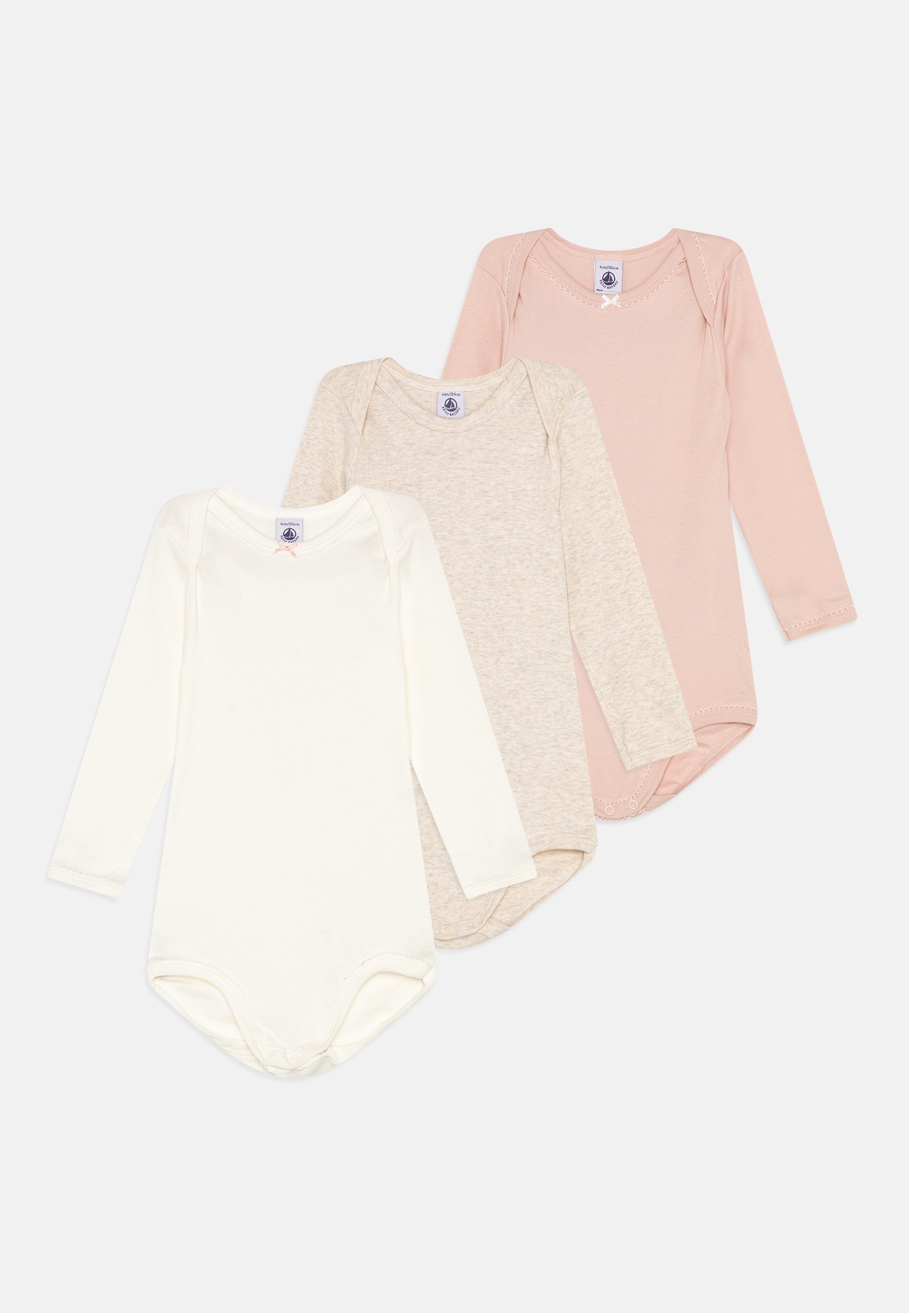Petit Bateau BABY 3-PACK UNISEX - Rompertje - meerkleurig/roze