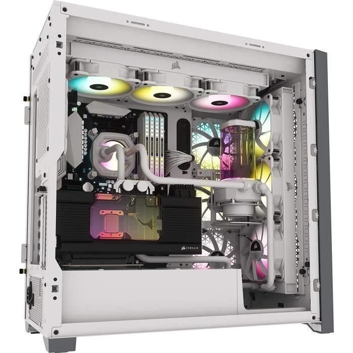 Boîtier PC - CORSAIR - CC-9011211-WW - ATX 5000D AIRFLOW - Moyen-tour en verre trempé - Blanc