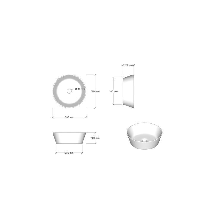 ASTRA 8-piece double sink bathroom set, white