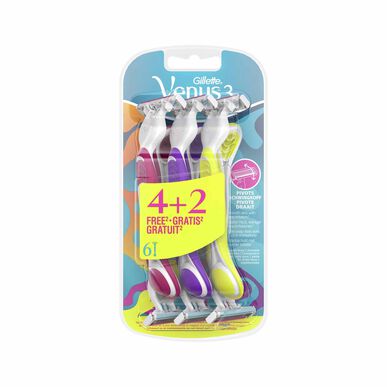 Gillette Venus kertakäyttöiset parranajoterät, värit 3 kpl (6 kpl)