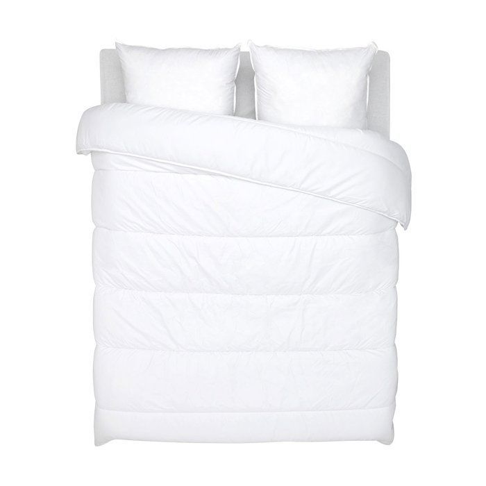 Piumino avvolgente di peso medio 220x240 cm per letto matrimoniale - Rivestimento ultra morbido - 350 g/m² - Prodotto in Francia - Bianco - BLEU CALIN