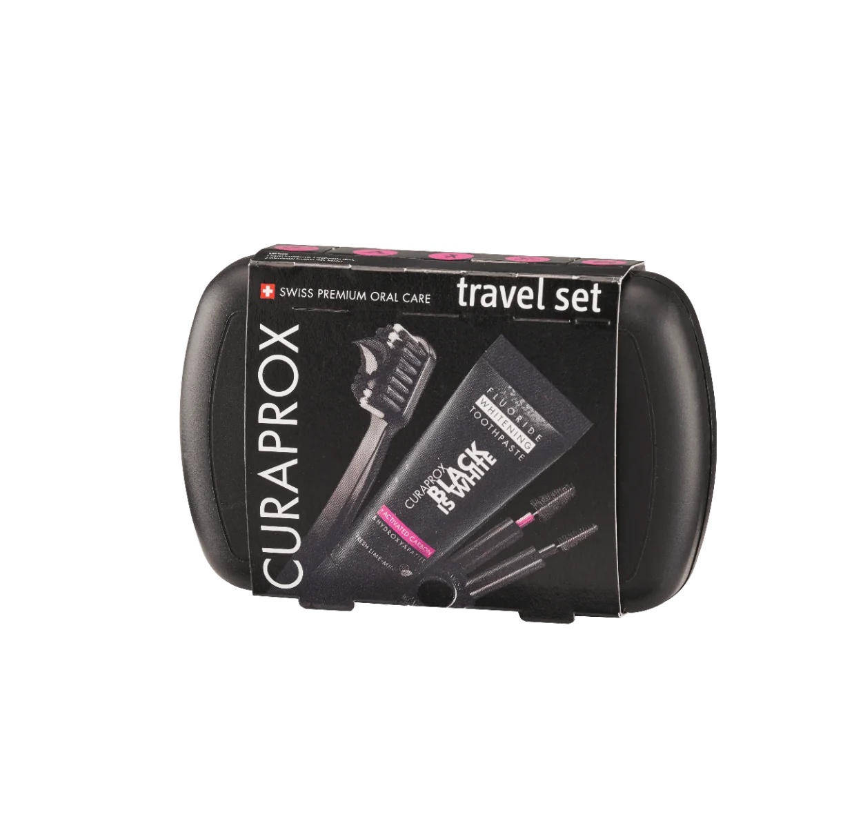 CURAPROX Curaprox Black Is White Reiseset Zahnpasta 10 ml + Zahnbürste