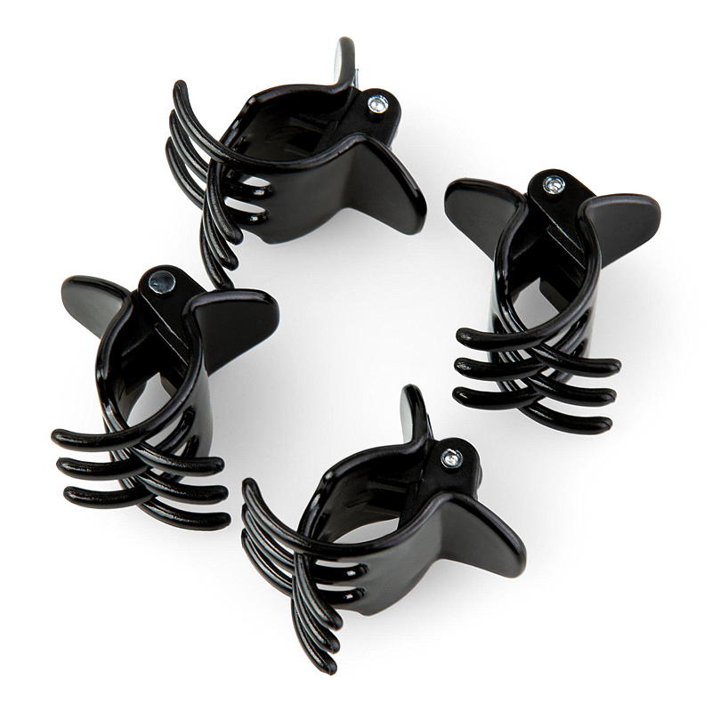 Pinces à cheveux Essentii, lot de 4, noires