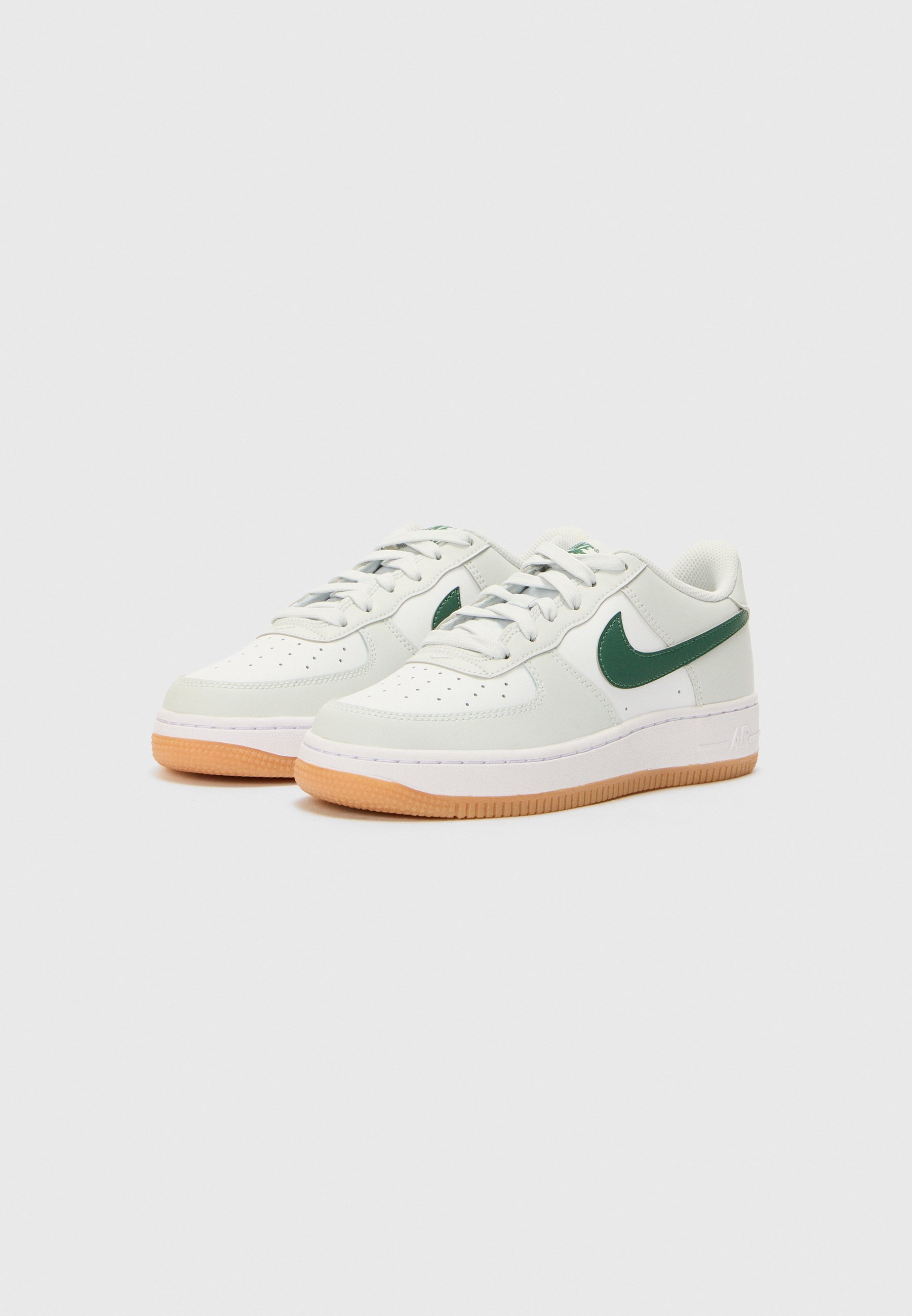 Nike Sportswear AIR FORCE 1 UNISEX - Sneakers - photon dust/white/fir/gum medium brown