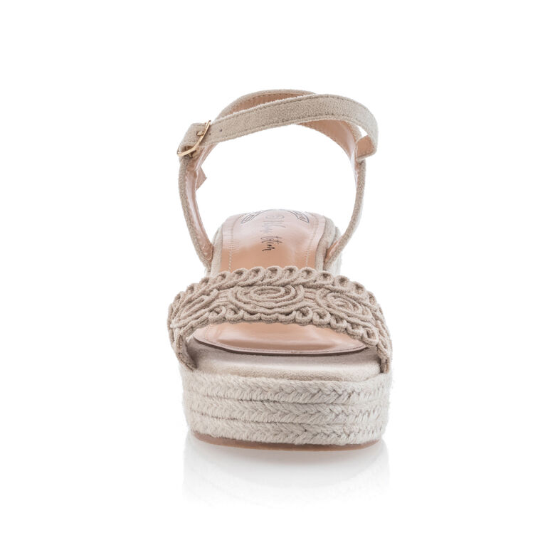 Beige espadriller med repsulor för kvinnor