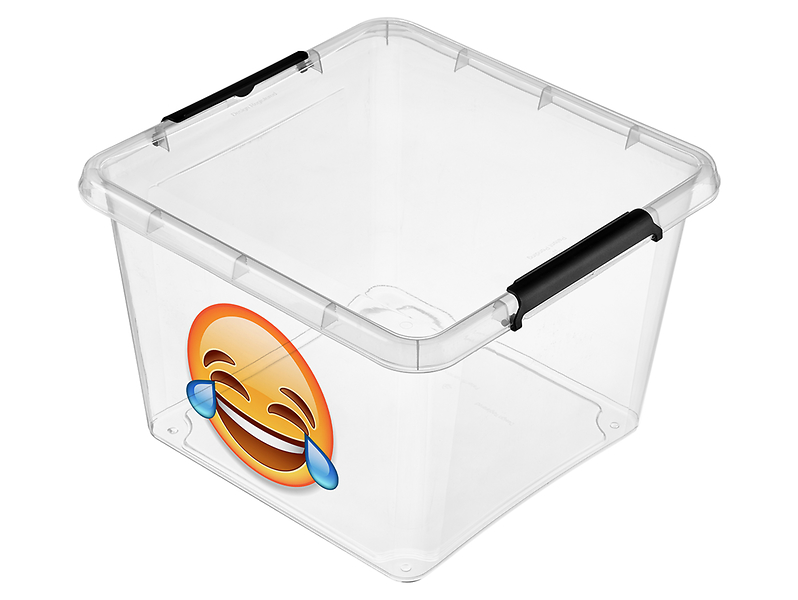 Pojemnik do przechowywania Simple Box 32 l transparentny