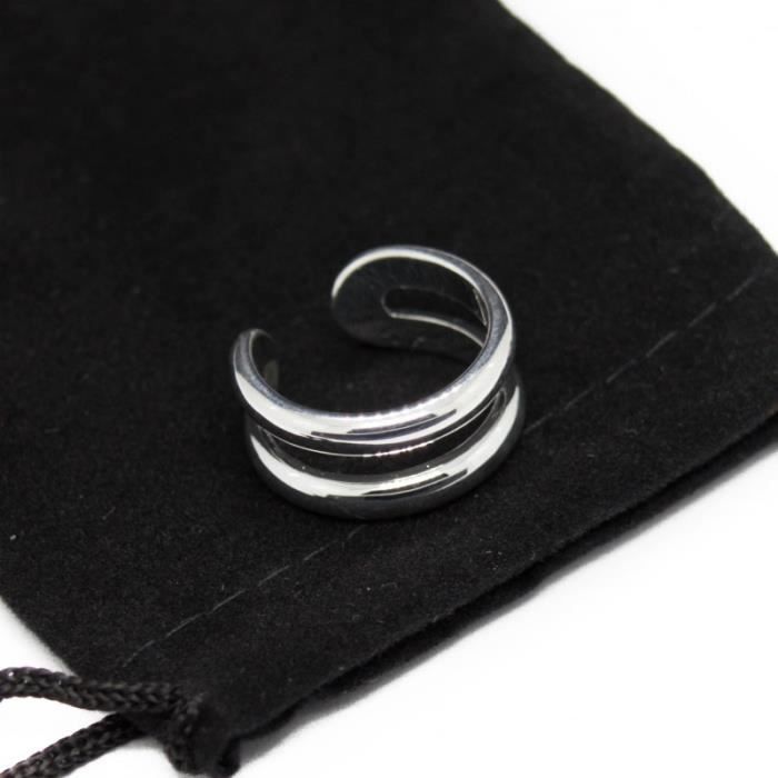 Bague lV réglable pour femme argent
