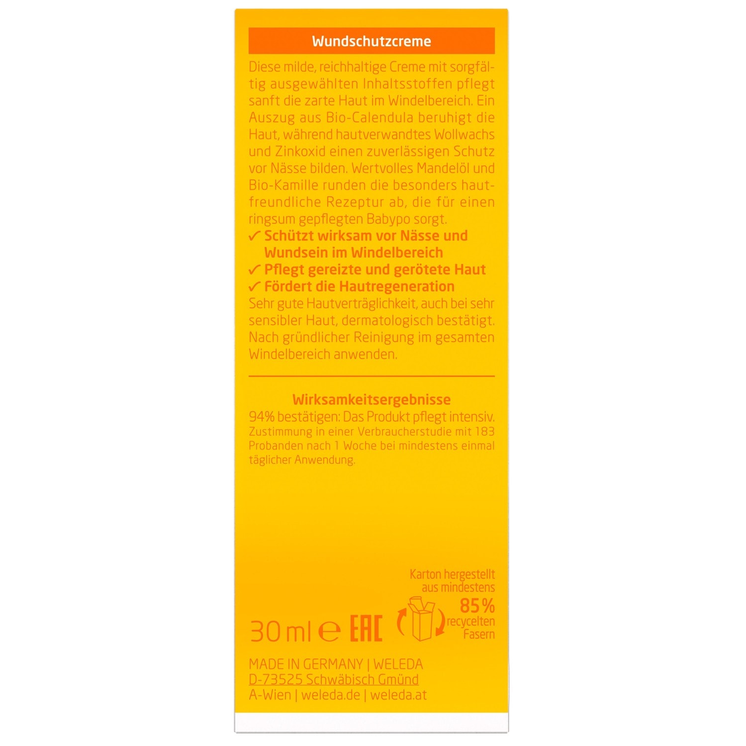 Crema per neonati Weleda con estratto di calendula per la protezione dall'eritema da pannolino – 30 ml