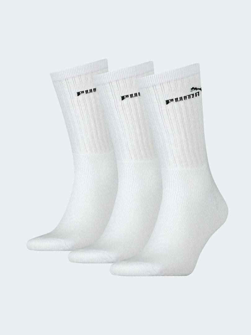 Conjunto de 3 pares de meias 'Puma' - BRANCAS