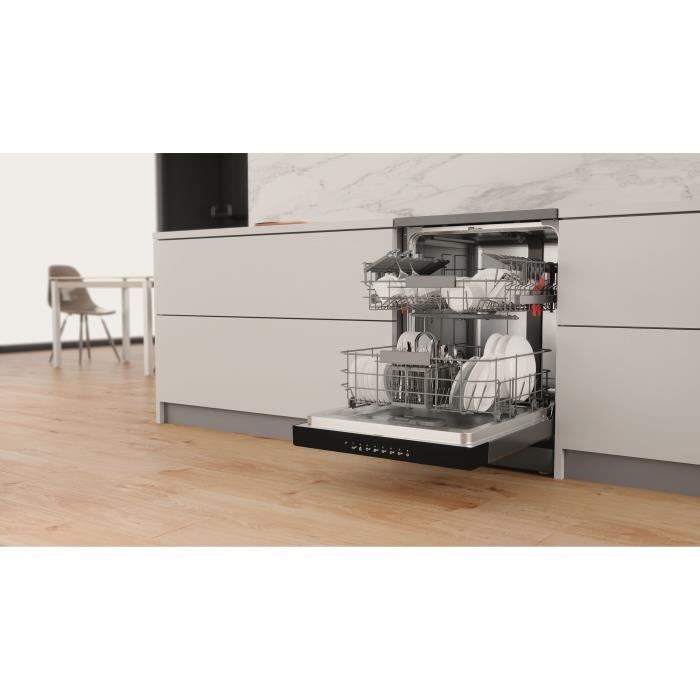 Lavastoviglie a libera installazione WHIRLPOOL WFC3C34X - 14 coperti - Piano cottura a induzione - Larghezza 60 cm - 44 dB - Acciaio inossidabile