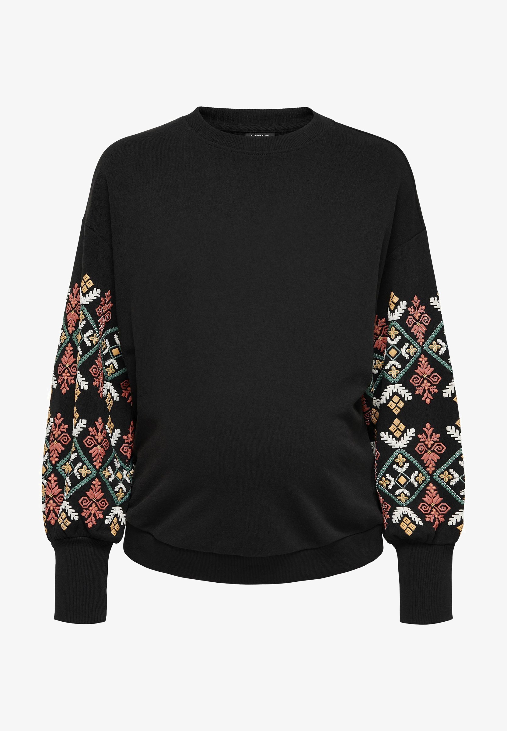 ONLY MATERNITY OLMBROOKE O-HALS - Sweatshirt - zwart, nieuwe mouwcombinatie