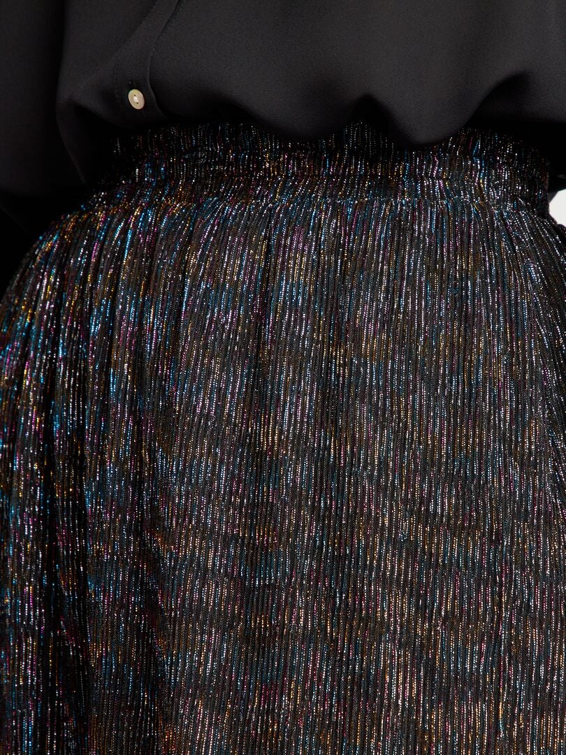 Rok van metallic gebreide vezels - PAARS