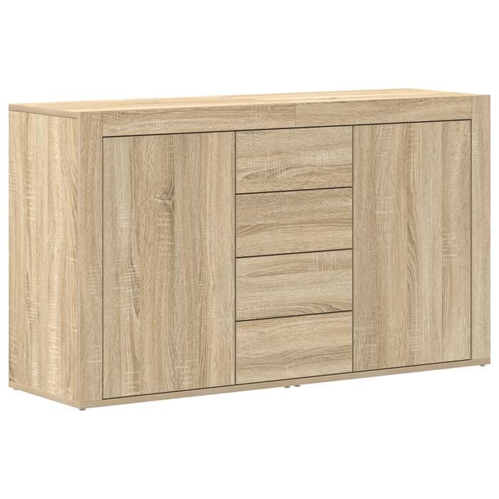 Aparador contemporáneo - vidaXL - Roble Sonoma - 6 compartimentos - 120x36x69 cm - Marrón