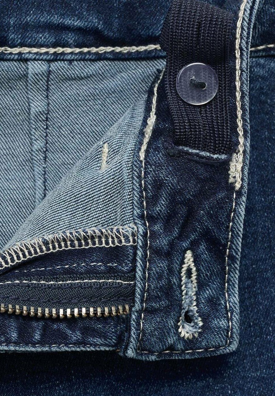 Mango Kids LOW FRAYED HEM TEEN - Džíny s rozšířenými nohavicemi - tmavě modrá