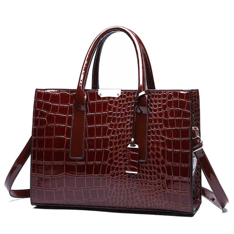Borsa a tracolla da donna di lusso con stampa coccodrillo 2021, borse firmate di grande capacità.