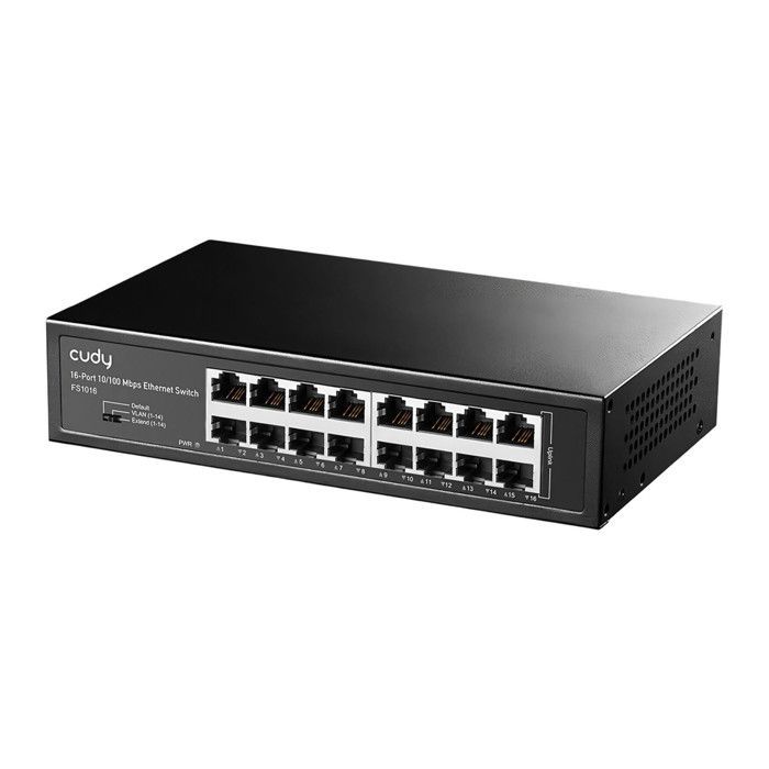 Switch de réseau - CUDY - FS1016 - 16 ports 10/100 Mbps - Montable en rack - Métal