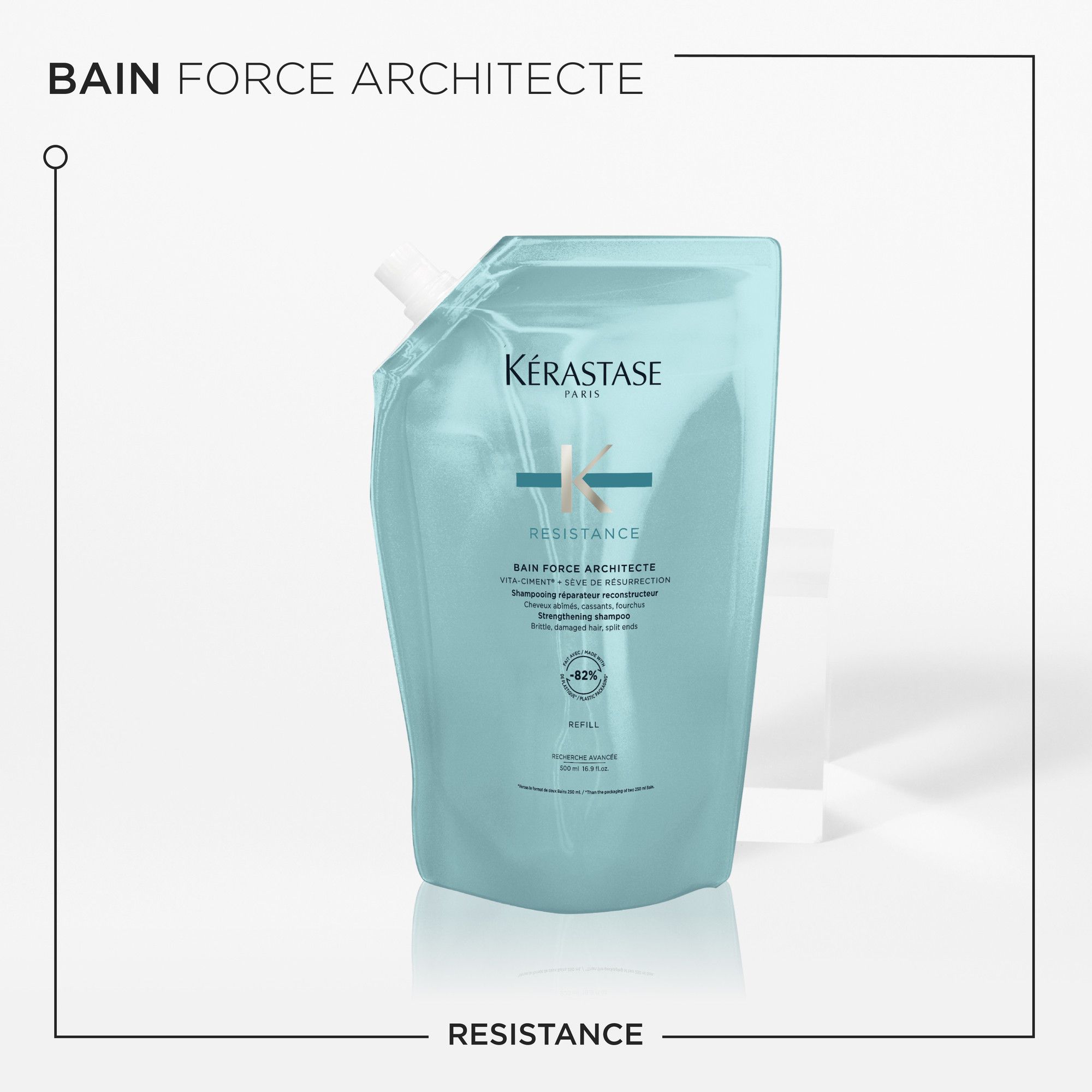 Résistance Bain Force Architecte šampon za punjenje za oštećenu kosu Salonski šamponi