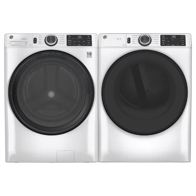 GE 7,8-Kubikfuß-Stapelbarer Smart-Elektro-Wäschetrockner (Weiß) ENERGY STAR