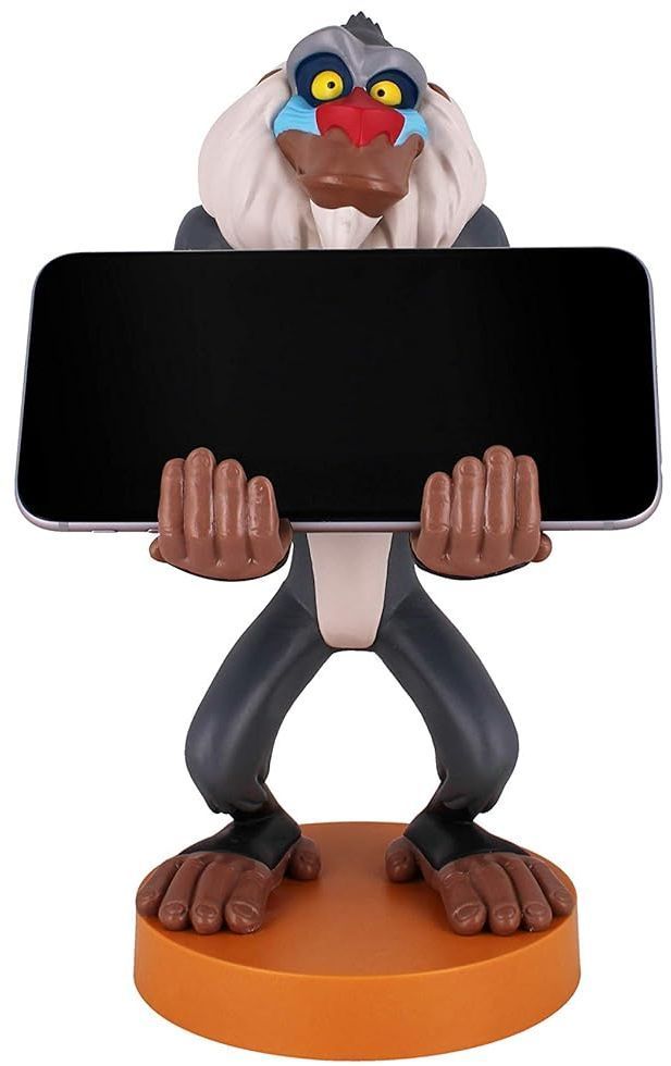 Figura de Rafiki de Disney (El Rey León) - EXQUISITE GAMING - Cable Guys - Soporte para auriculares, smartphone o accesorios pequeños - 20 cm