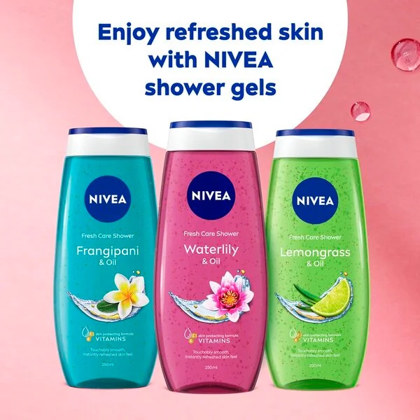 NIVEA vandens lelijų ir aliejaus dušo želė<br>250ml