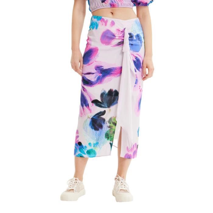 DESIGUAL Jupe Femme Rose Viscose GR77355