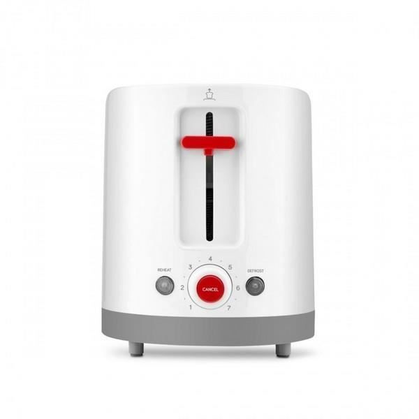 Tostapane UFESA TT7385 - 2 fette - 800W - Vassoio raccoglibriciole scorrevole - Grigio, Rosso, Bianco