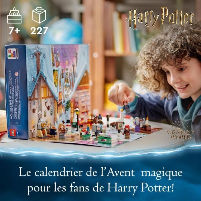 LEGO® Harry Potter 76418 Le Calendrier de l’Avent 2023, avec 24 Cadeaux dont 6 Minifigurines du Village de Pré-au-Lard, Cadeau Noël